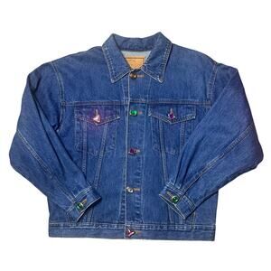 Limited Jeans Vintage Jean Jacket with Bejeweled Buttons